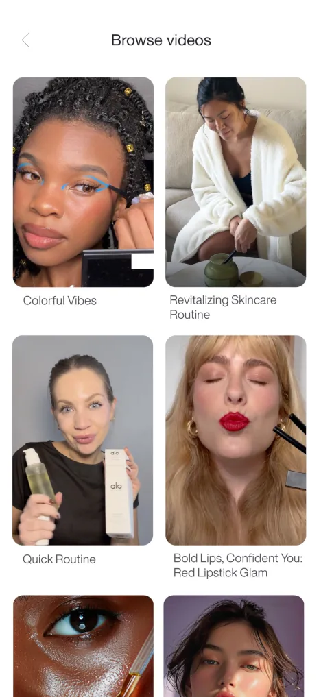 video catalog on mobile